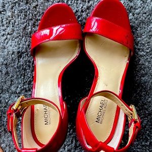 Red patent Leather Michael kors